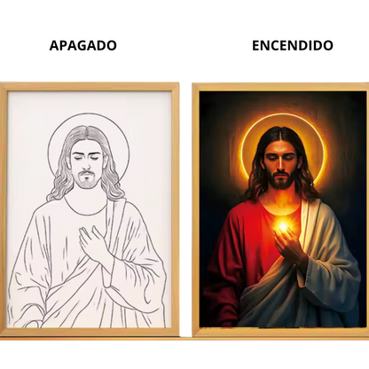 lámpara sagrada luminosa de Jesús